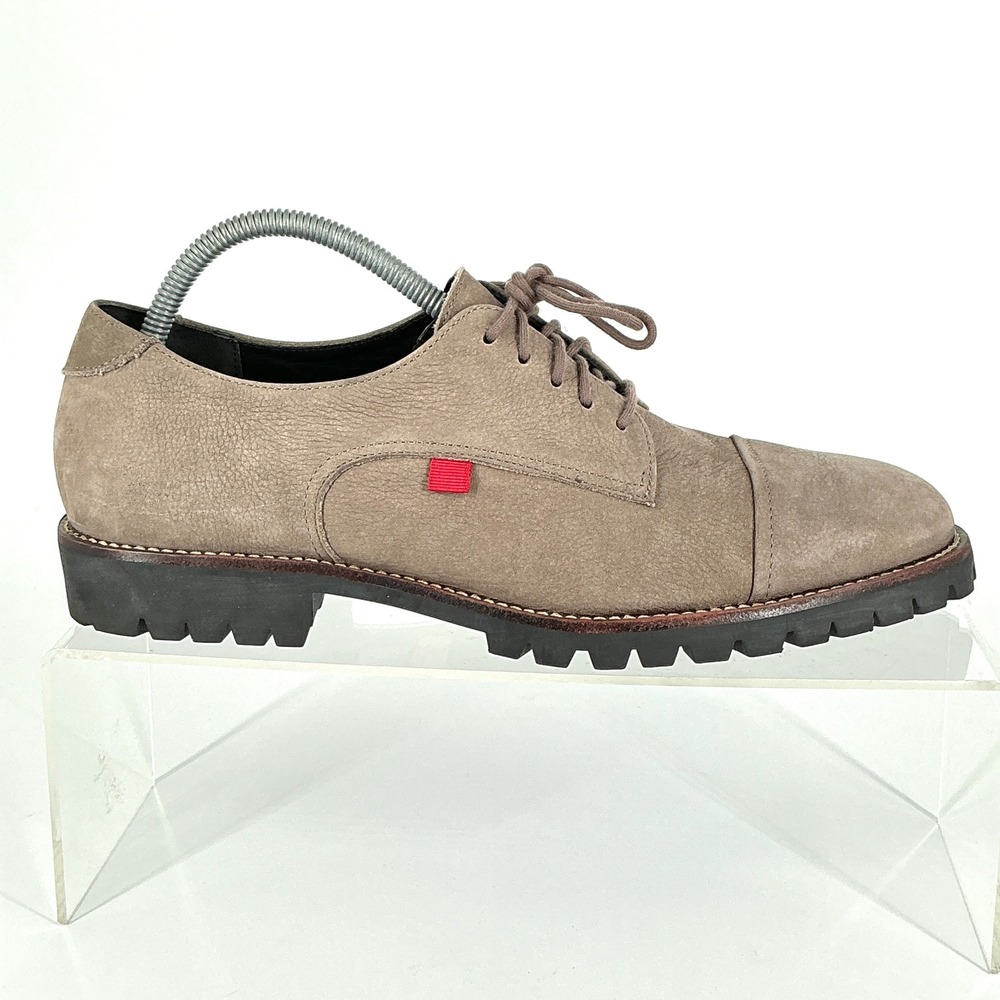 Marc Joseph New York William St 2.0 Mens 9 Taupe Leather Cap‎ Toe Lug Oxfords